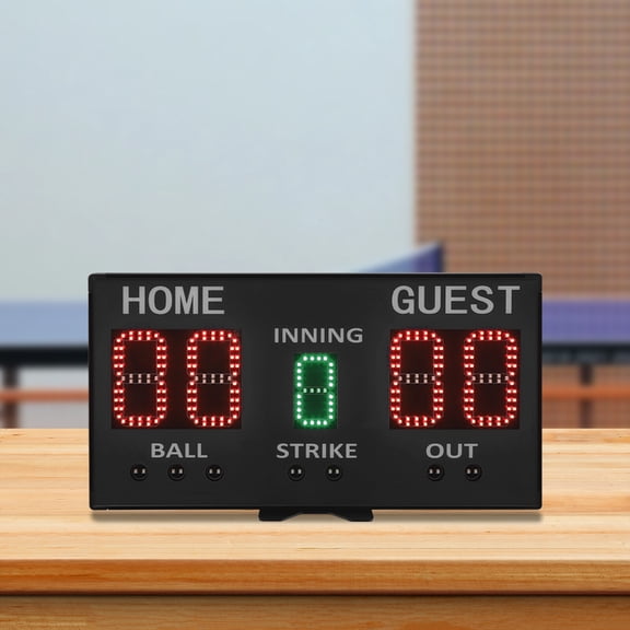 MIYIOKON Baseball Five-digit Scoreboard with Remote Control, Electronic Digital Scoreboard, LED Bead Display