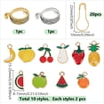 thumbnail image 2 of 20Pcs Stitch Markers Fruit Alloy Enamel Crochet Stitch Marker Charms 2Pcs Adjustable Knitting Loop Ring for Fingers Cute Safety Bulb Pins Kit for Crochet Knit Sewing Accessories for DIY, 2 of 9