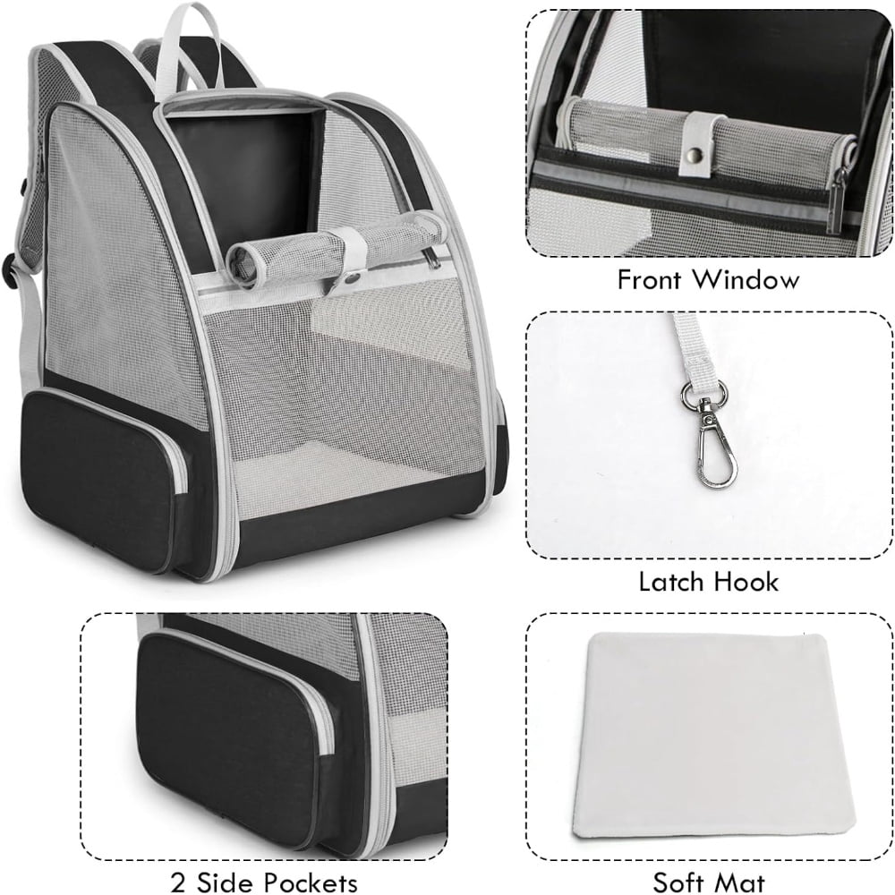 MAXVINI Pet Carrier Backpack for Cats and Dogs, Breathable Mesh, Ventilated Travel Bag