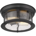 thumbnail image 3 of 2 Light Flush Mount In Seaside Style 11 Inches Wide By 5.5 Inches High-Bronze Finish Z-Lite 727F10-Brz, 3 of 9