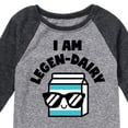 thumbnail image 3 of Instant Message - I Am Legen-Dairy - Cool Milk Carton - Toddler & Youth Raglan Graphic T-Shirt, 3 of 5