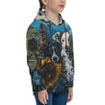 thumbnail image 3 of Vsdgher Sunset Sunflower Dog Hoodie Youth Classic Hooded Pullover Sweatshirts Essentials Hoodie for Children (s-xl)-Small, 3 of 6