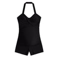 thumbnail image 5 of TGPMGRZ Maternity One-Piece Swimsuits with Shorts Boyleg Pregnancy Bathing Suits Boyshort Black, Size S, 5 of 5