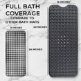 thumbnail image 4 of ENKOSI Large Bath Mat - Non Slip Bathtub & Shower Mat - Extra Long 40 x 16 Inch Bathroom Mats for Tub Nonslip Anti Slip Bathmats (40x16 Black), 4 of 7
