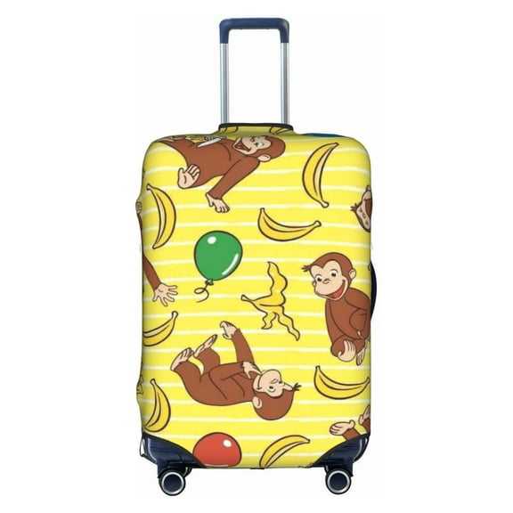 Double-sided Printed Luggage Cover Curious George Travel Suitcase Protector Baggage Covers Large