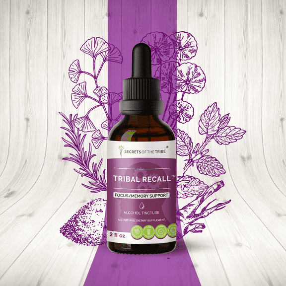 Tribal recall Alcohol Extract, Tincture, Gotu Kola, Eleuthero Siberian Ginseng, Rosemary, Ashwagandha, Lemon Balm, Ginkgo Biloba. Focus/Memory Support 2 oz