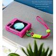 thumbnail image 5 of Korean Luxury Solid Color Case with Portable Rope Bracelet Chain for Samsung Galaxy Z Flip3 5G Z Flip5 Zflip5 Flip 4 Back Cover, 5 of 5