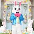thumbnail image 6 of Alaiyaky Easter Bunny Costume Adult, Rabbit Costume with Vest Rabbit Bow Tie, Rabbit Onesie Costume for Easter Fancy Dress Costume, 6 of 8