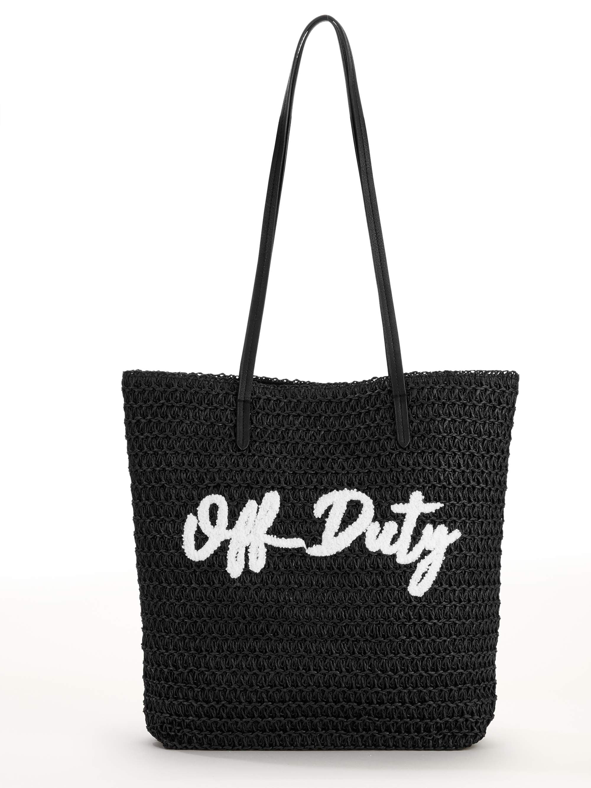 Time and Tru Packable Straw Tote