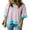Pink, variant on Loliuicca Women Short Sleeve T-Shirts Contrast Color Stripe Round Neck Shirts