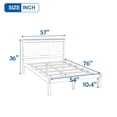 thumbnail image 6 of Full Size Bed,Platform Bed Frame with Headboard , Wood Slat Support, Strong Wooden Slats Bed Frame, Espresso, 6 of 8