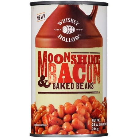 (6 Pack) Whiskey Hollow Moonshine & Bacon Baked Beans, 28