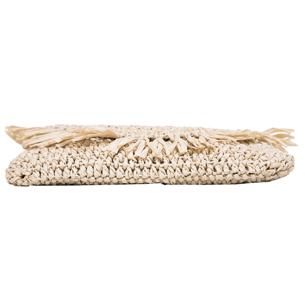 Bolsa cruzado de hombro tejido de ratán de paja de mano con borlas de playa para mujer Ndcxsfigh Para Estrenar