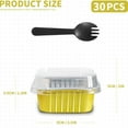 thumbnail image 2 of 30 Pcs Foil Mini Cake Baking Pans 5 oz Disposable Ramekins Cupcake Tins with Lids Muffin Baking Cups Square Loaf Pans Aluminum Foil Dessert Cups for Wedding Birthday Party Picnics,Gold,Topboutique, 2 of 7