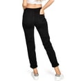 thumbnail image 3 of Wax Jean Women's Juniors High Rise Baggy Straight Leg Jeans (3, Black), 3 of 4