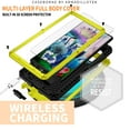 thumbnail image 2 of Allytech Rugged Case for Samsung Galaxy S24 Ultra with Screen Protector & Camera Lens Sliding Cover, Anti-Drop Dustproof Hidden Kickstand Heavy Duty Triple-Layer Protection Shell, Yellow, 2 of 7
