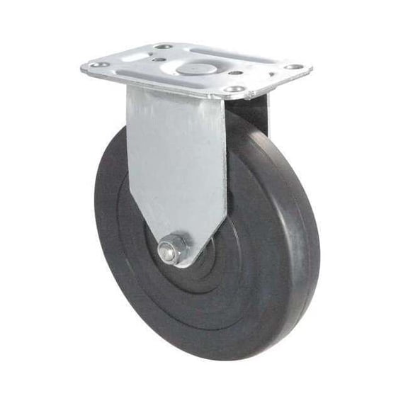 Manufacturer Varies Rigid Plate Caster,Rubber,4 in.,115 lb,D 1UHK2