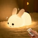 thumbnail image 1 of 1 pieza de luces nocturnas de conejito Kawaii para niños, luz de silicona de 7 colores para habitación de bebé, lámpara de noche recargable USB portátil para habitación de niños, decoración de conejo JAMW Sencillez, 1 of 5