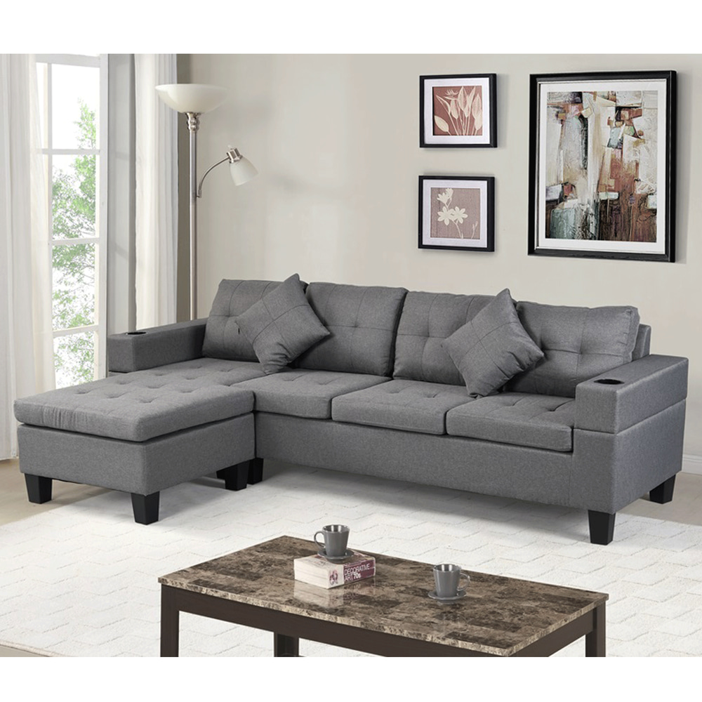 Sectional Sofa Set For Living Room With L Shape Chaise Loungecup