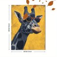 thumbnail image 3 of Art Deco Cartoon Giraffe Ink Canvas Black Accent Bedroom Kitchen Hotel Cafe Office Home Wall Decor, 3 of 8