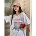 thumbnail image 3 of Casablanca 23 Primavera y novedad de verano estilo Fantasy Gate Starry Sky Castle casa letra logo camiseta de manga corta para parejas8079 blanco, 3 of 4