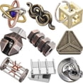 thumbnail image 1 of Rompecabezas de metal Wettarn, 9 unidades, para adultos, 1 of 6