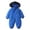 Blue, variant on Baby Romper Infant Hooded Jumpsuit Long Sleeve Footed Onesie Outwear Outfits(Blue,4-5 Years)