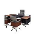 thumbnail image 3 of Small personal Office Furniture Set Wood Office Executive Table Loft Ins Home Study Space Design Manager Custom Office Desk Sets My Lux Decor Round, 3 of 10