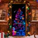 thumbnail image 4 of Cortina para puerta que brilla en la oscuridad, para fiestas navideñas, interior y exterior, festiva, brillante, para la entrada de casa, ventana, pared, adorno para celebraciones de temporada, 4 of 5