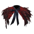 thumbnail image 3 of Capa de plumas falsas para hombro, bufandas góticas, bufanda para mujer, Collar, encogimiento de hombros para Halloween Rojo, 3 of 8