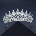 thumbnail image 3 of Bijoux de Mariage Haut de Gamme Luxe Léger Strass Rétro Demi-Cercle Couronne de Reine Accessoires pour Cheveux de Robe de Mariée Bijoux de Mariée, 3 of 7