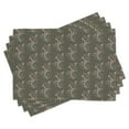 thumbnail image 1 of Ambesonne Flower Place Mats Set of 4, Spring Buds Branches, Standard Size, Orange White Grey, 1 of 6