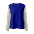 thumbnail image 3 of T Shirts for Women Sequin Tops Blue Long Sleeve Sparkly Top Glittery Top Women'S Party Tops Womens Business Tops, 3 of 4