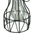 thumbnail image 4 of Northlight 6.5" Black Geometric Edison Outdoor Hanging Solar Lantern with Handle, 4 of 5