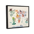 thumbnail image 4 of Stupell Industries Educational World Map Native Animals Wildlife Chart Graphic Art Luster Gray Floating Framed Canvas Print Wall Art, Design by Dominika Godette, 4 of 5