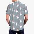 thumbnail image 5 of Vsdgher Cartoon Poodle Dog Print Men's Short Sleeve Stretch Polo Shirt, Moisture-Wicking Performance Polo Shirt, 5 of 8