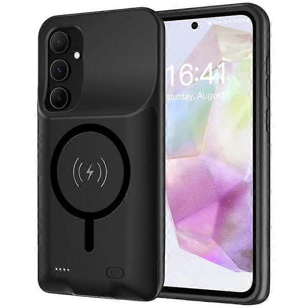 Compatible with Samsung Galaxy A54 5G 10000mAh Extended Battery Soft TPU Edge ABS Charging Case Compatible with MagSafe