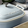 thumbnail image 4 of Staub Ceramic 4-pc Baking Pans Set, Casserole Dish with Lid, Brownie Pan, Light Blue, 4 of 9