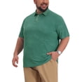 thumbnail image 4 of INSPIRE CHIC Men's Big & Tall Leaf Printed Summer Breathable Short Sleeve Polo Shirts XL Green, 4 of 5