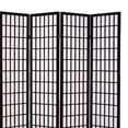 thumbnail image 2 of HomeRoots Decor Wooden 4 Panel Room Divider with Shoji Paper Inserts, Black and White, 2 of 3