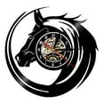 thumbnail image 2 of Horloge Murale en Vinyle Forme de Tête de Cheval Créative Rétro Nostalgique, 2 of 8