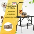 thumbnail image 2 of Yaheetech Pet Foldable Grooming Table W/Loop Noose, Black, 2 of 8