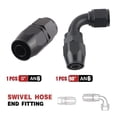 thumbnail image 1 of AN6 8 10 Oil Fuel Hose Swivel Anodized Aluminum Straight Elbow 45 90 Degree Fuel Oil Hose End Reusable~4528, 1 of 1