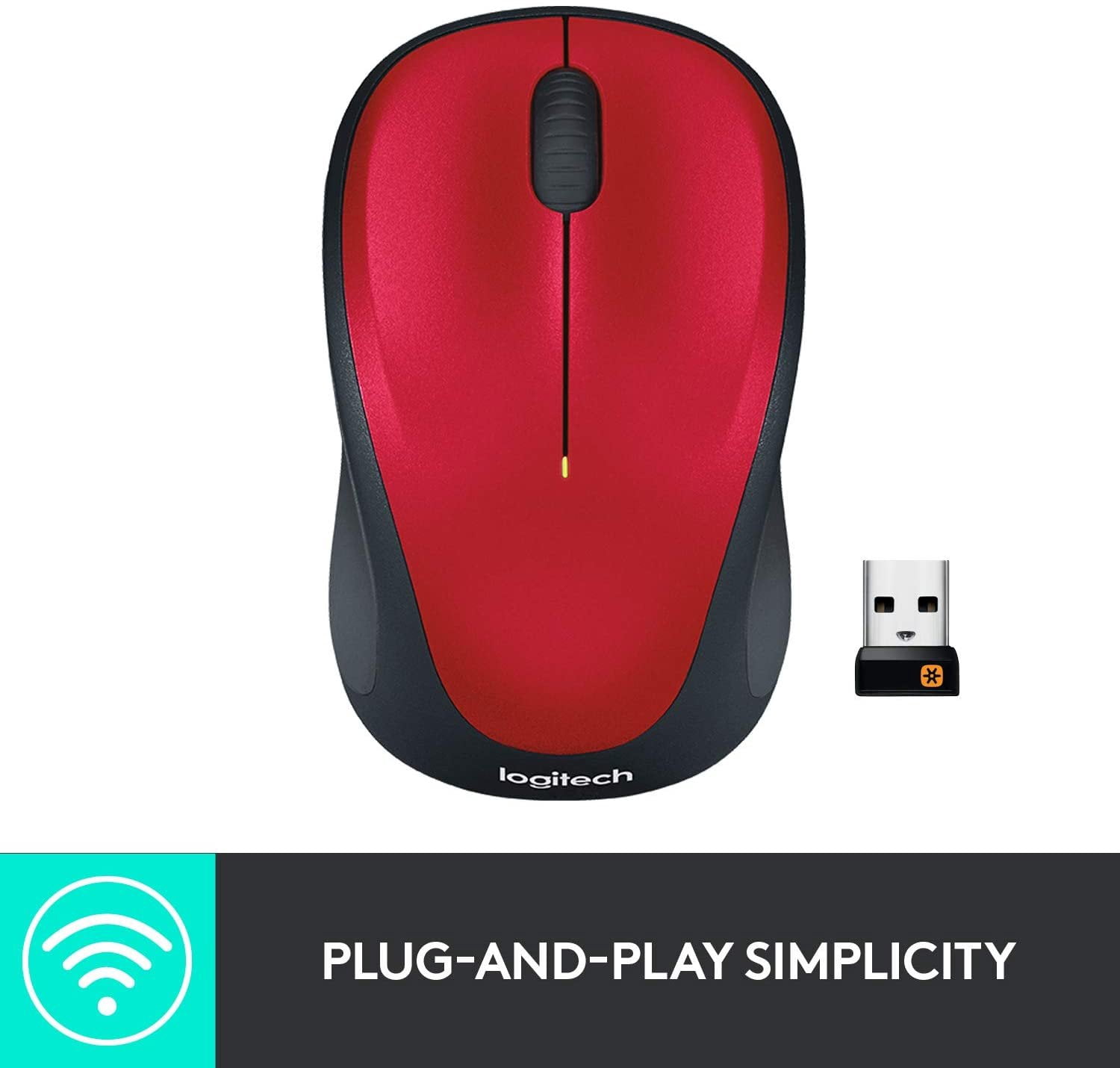 Logitech M235 Wireless Mouse Red