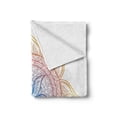 thumbnail image 2 of Rainbow Mandala Soft Flannel Fleece Throw Blanket, Blossoming Flower Design Middle Ornament Elements, Cozy Plush for Indoor and Outdoor Use, 60" x 80", Multicolor, by Ambesonne, 2 of 6