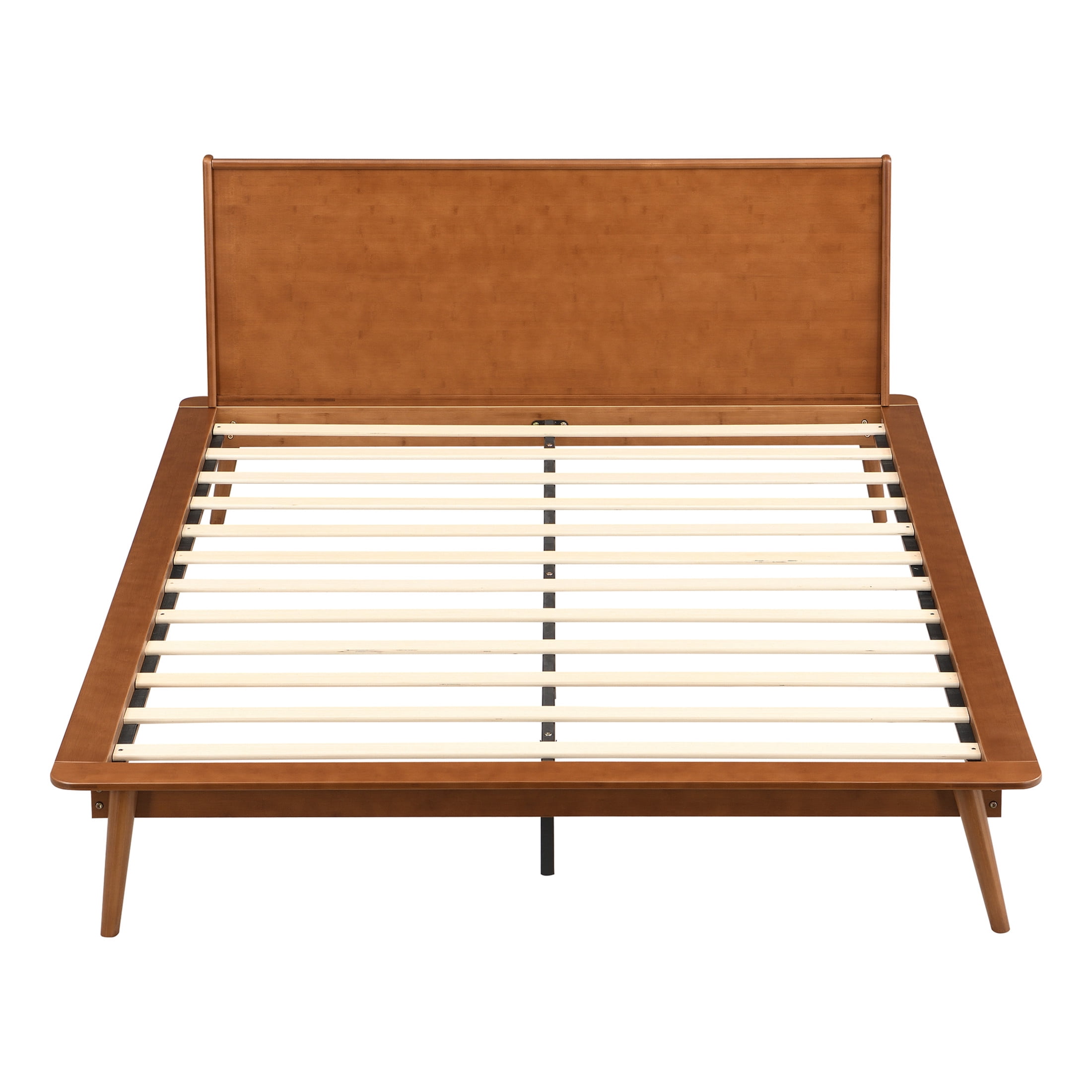 Christopher Knight Home Queen Size Bamboo Platform Bed Frame, Heavy-Duty Support, Walnut Brown