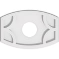 thumbnail image 1 of Ekena Millwork CMP12X8KY-03000 3 in. ID x 6.5 in. Rectangle Kailey Architectural Grade PVC Contemporary Ceiling Medallion, 1 of 11