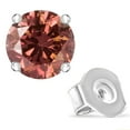 thumbnail image 4 of 14K White Gold 1/2 Cttw Lab Grown Pink Diamond 4-Prong Classic Solitaire Earrings (Pink Color, VVS2-VS1 Clarity), 4 of 8