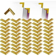 50 Pack Brass Corners- Protect Corners and Decorate Your Book, for Scrapbook, Notebook, Photobook and More