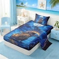 thumbnail image 2 of Manfei Magical Sailboat Canyon Ocean Twin Sheet Sets for Kids Boys and Girls, Nautical Fantasy Print Bedding 3-Piece, 1 Flat Sheet, 1 Fitted Sheet and 1 Pillowcase, 2 of 6